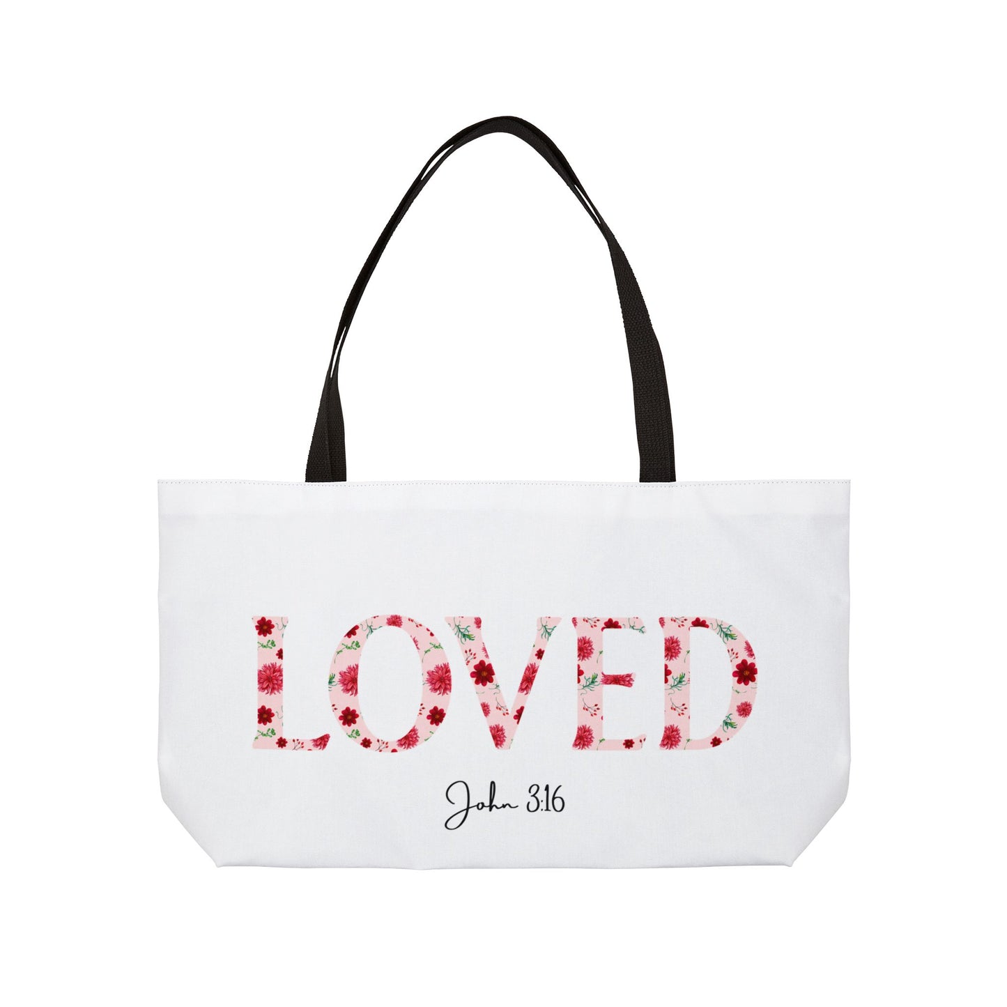 Loved John 3:16 Weekender Tote Bag