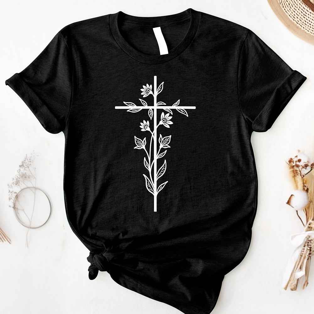 Floral Cross Tee