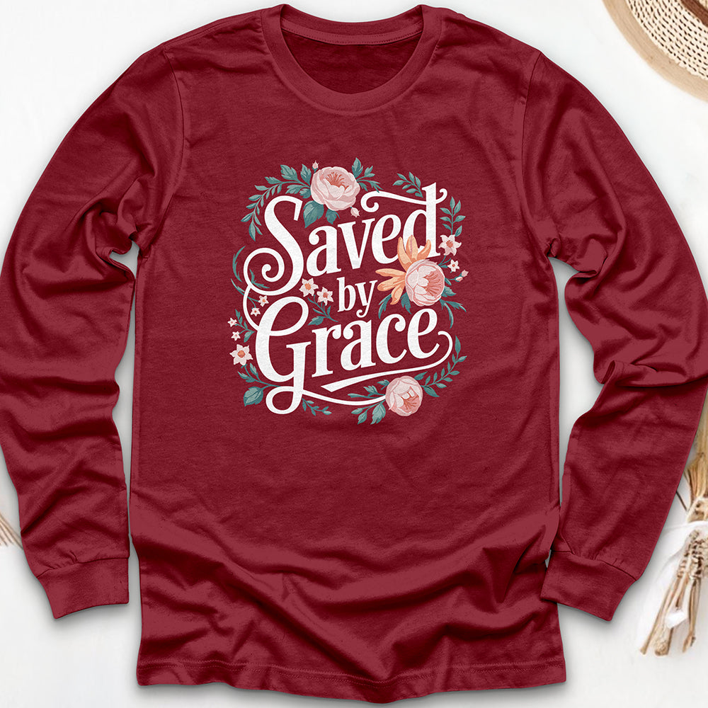Saved By Grace Long Sleeve Tee