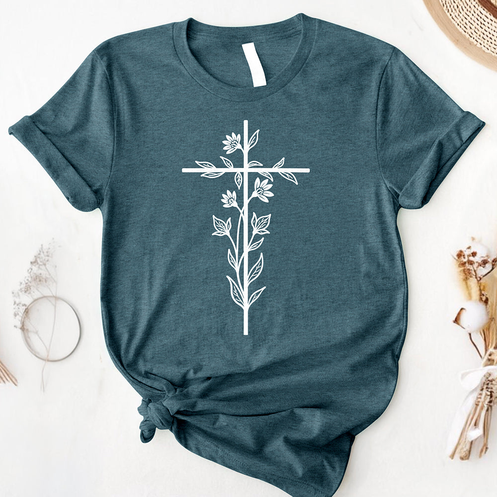 Floral Cross Tee