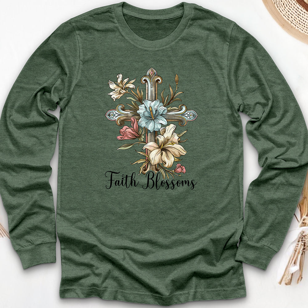 Faith Blossoms Long Sleeve Tee