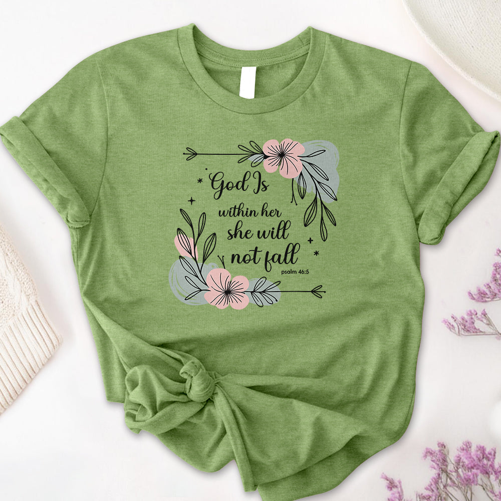 God Is Within Her She Will Not Fall Tee