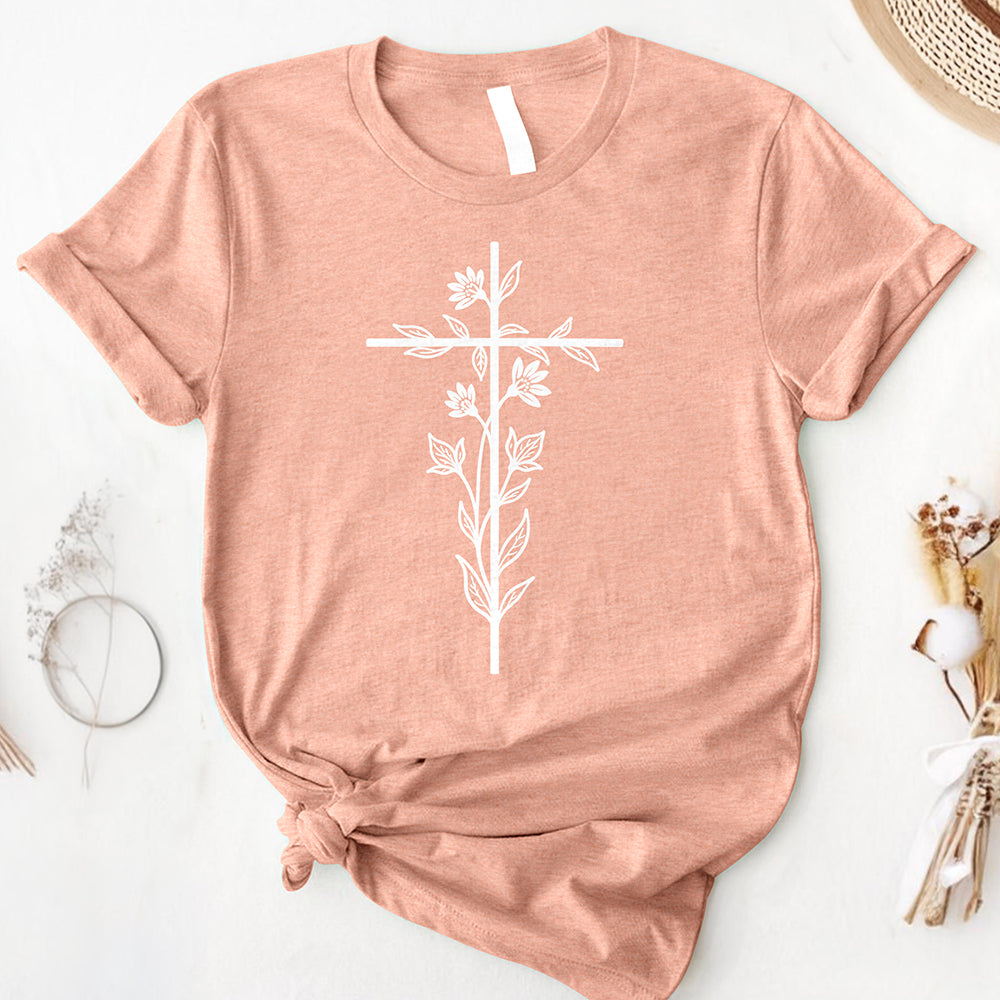 Floral Cross Tee
