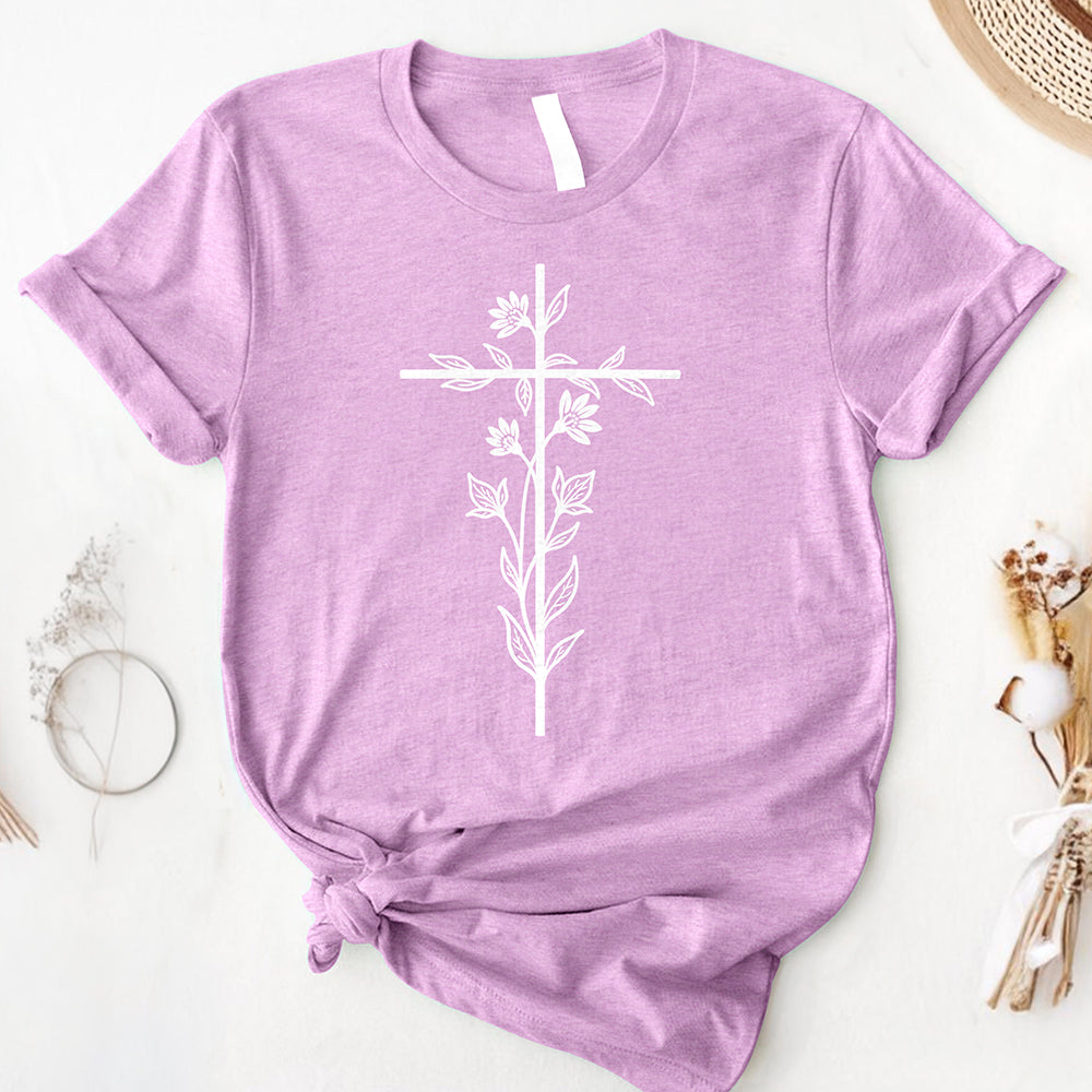 Floral Cross Tee