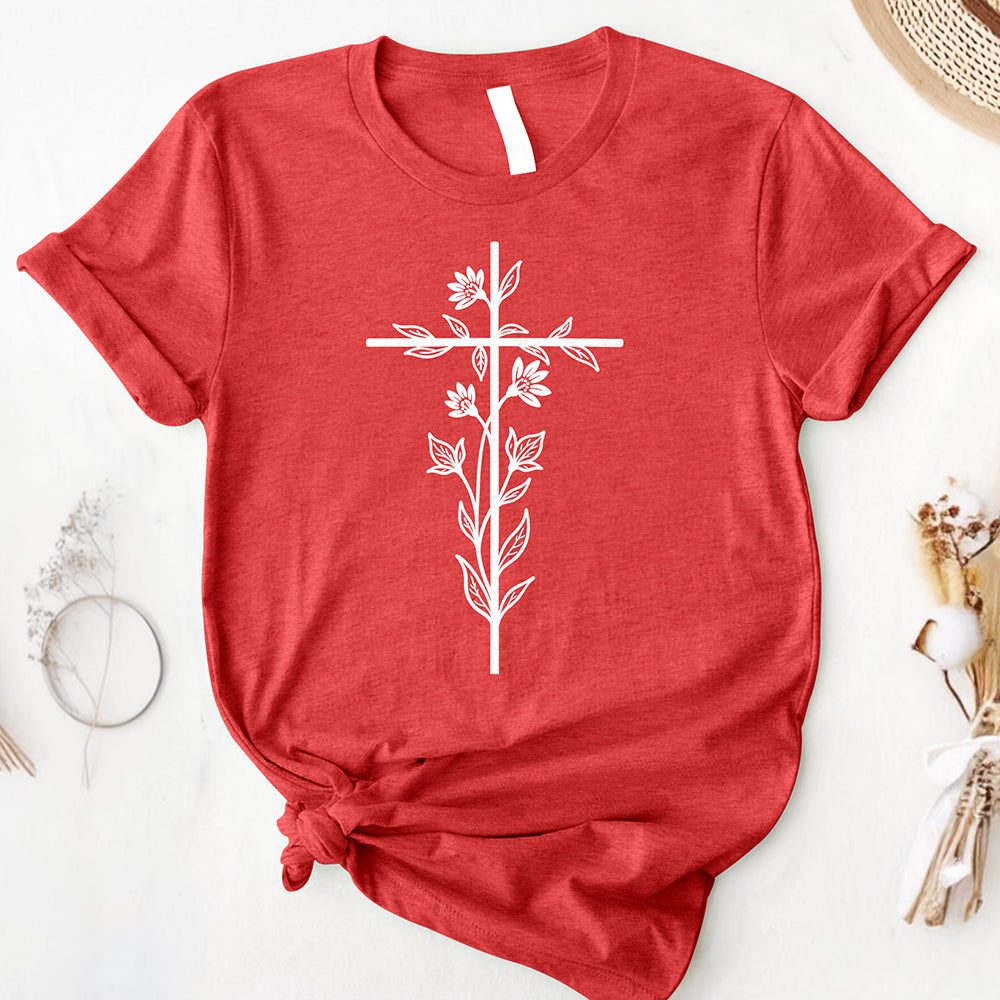 Floral Cross Tee
