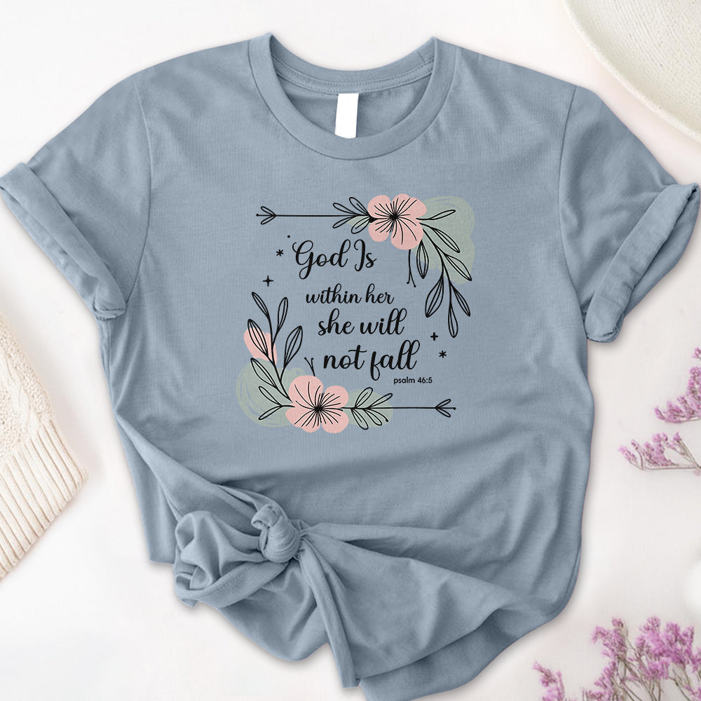 God Is Within Her She Will Not Fall Tee