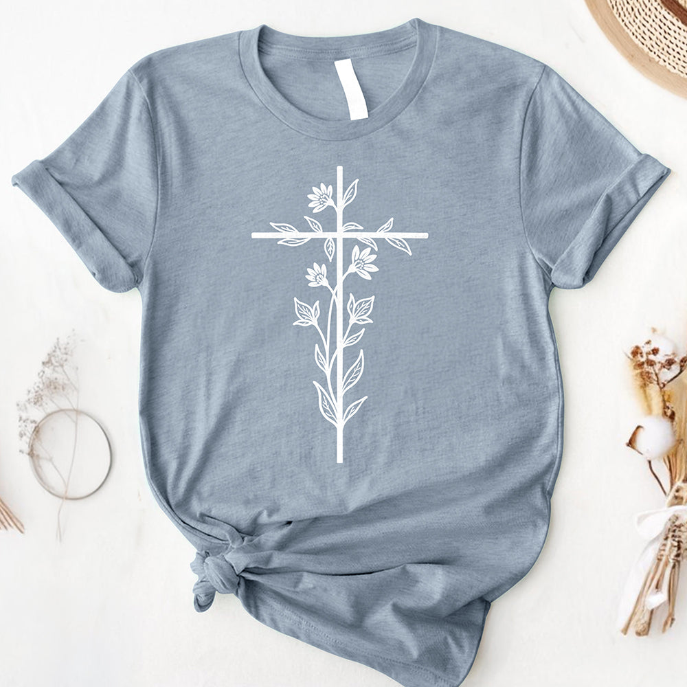 Floral Cross Tee