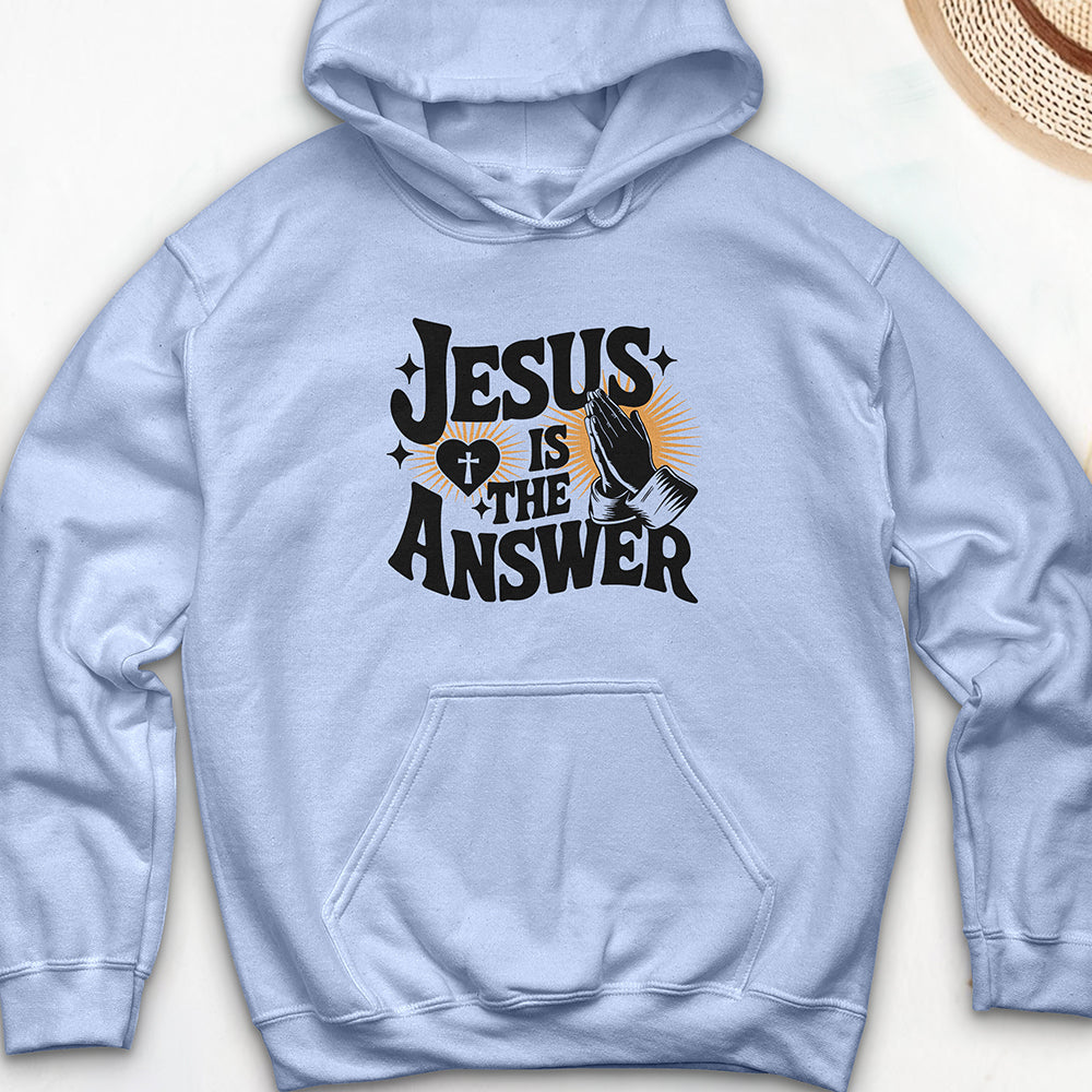 Jesus Is The Answer Hooded Sweatshirt
