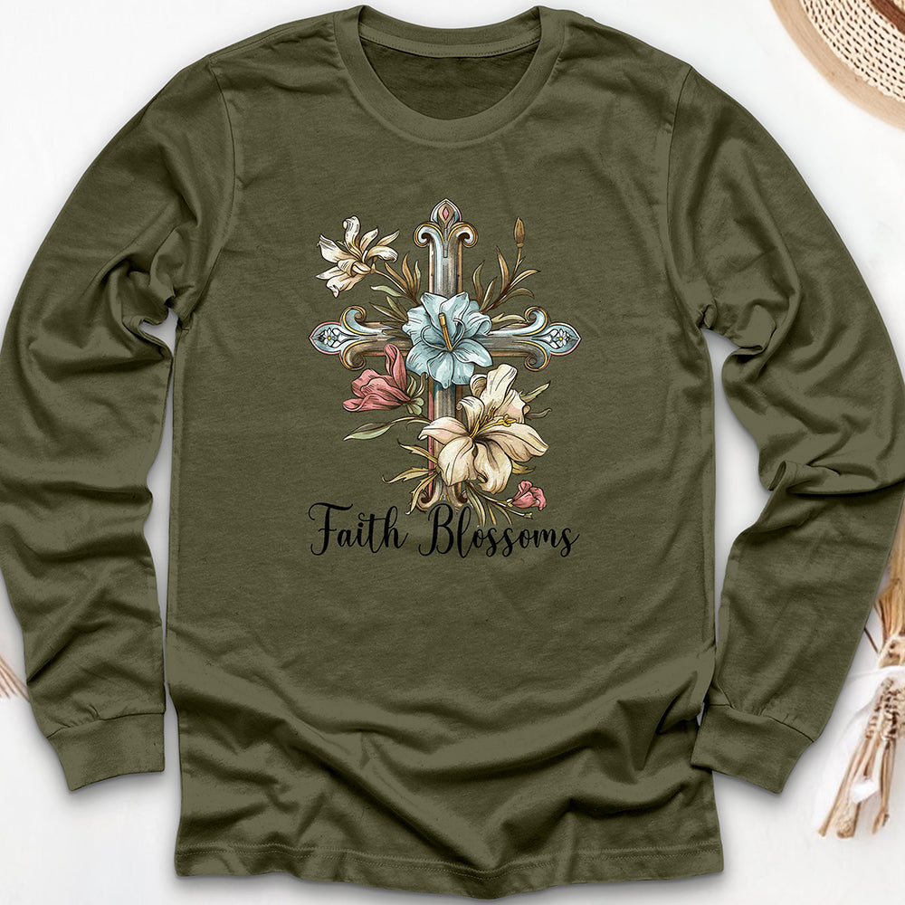Faith Blossoms Long Sleeve Tee