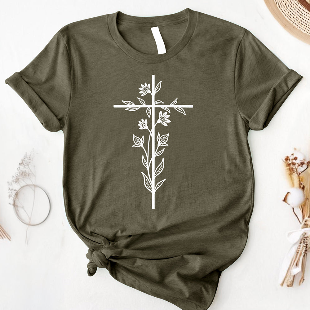 Floral Cross Tee