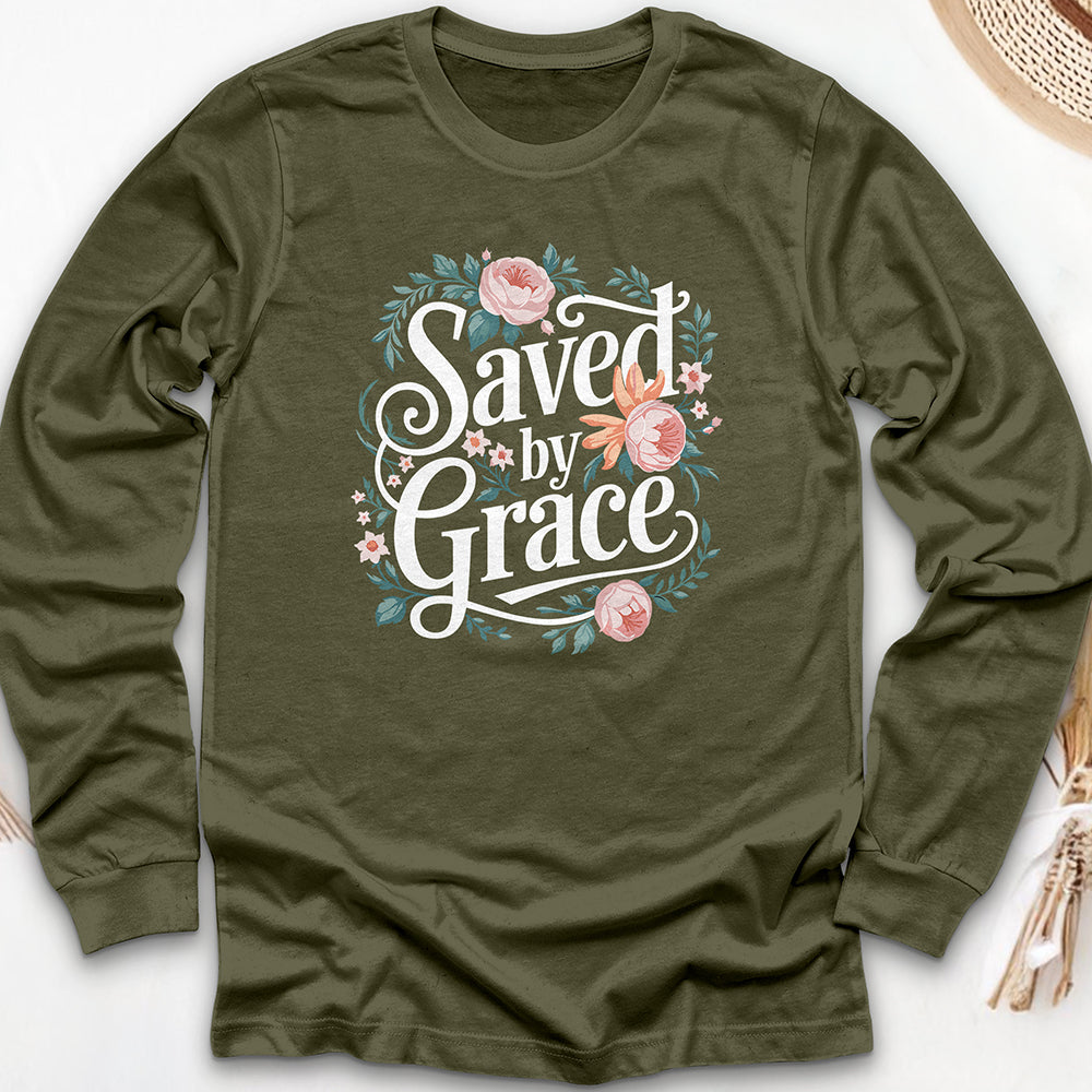 Saved By Grace Long Sleeve Tee