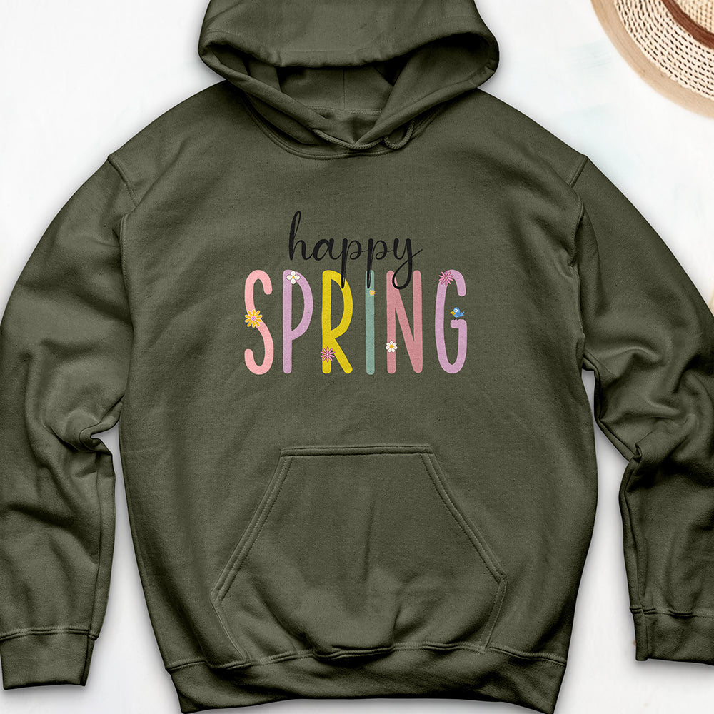Happy Spring Hooded Sweatshirt