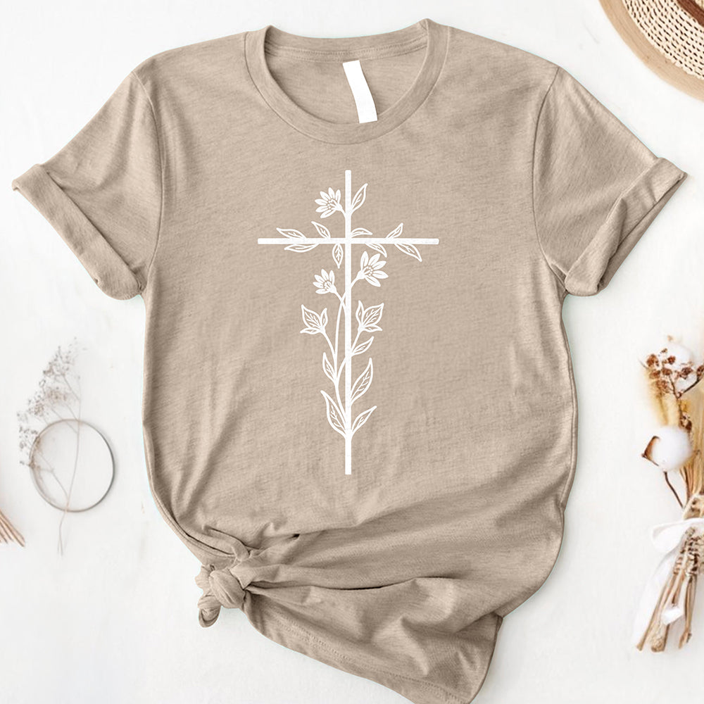 Floral Cross Tee