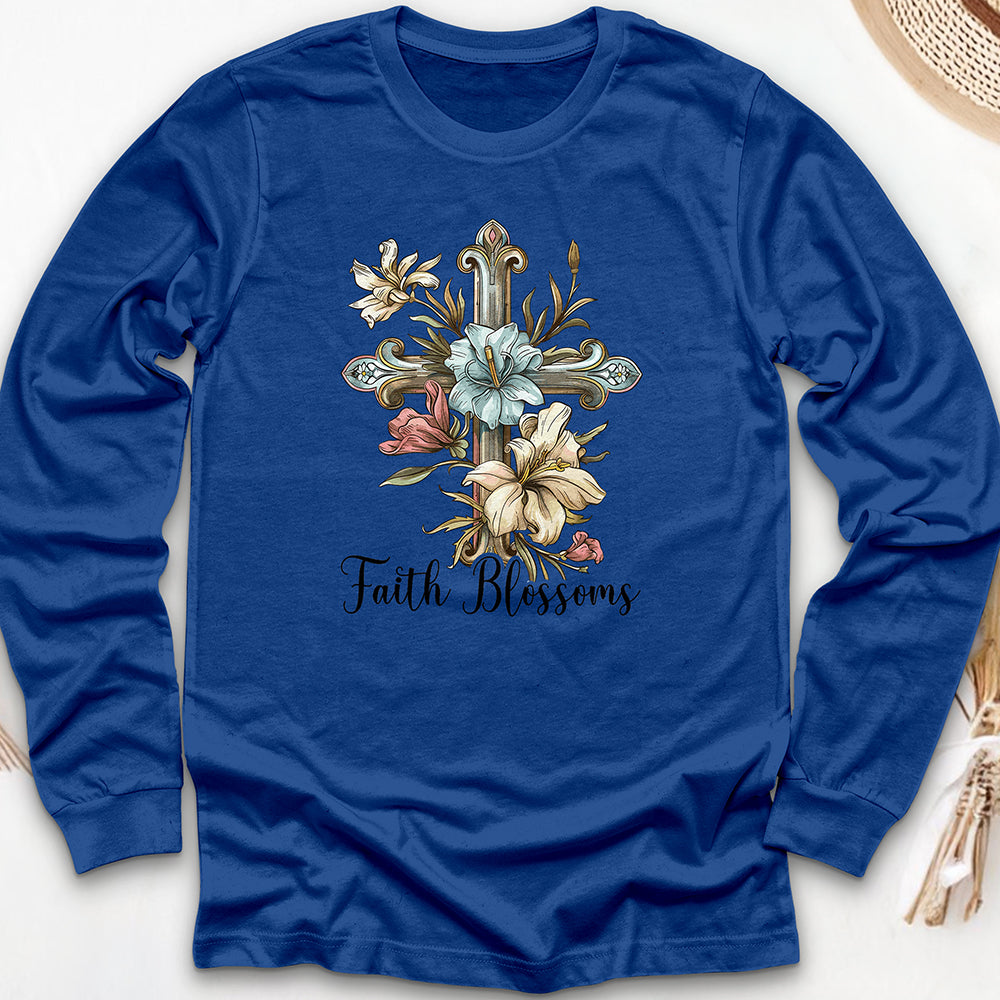 Faith Blossoms Long Sleeve Tee
