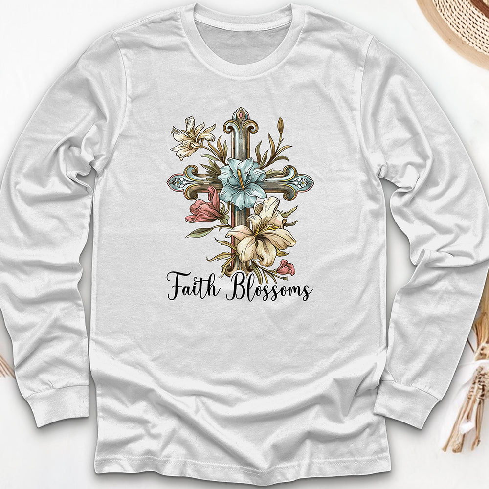 Faith Blossoms Long Sleeve Tee