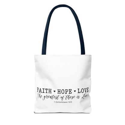 Faith Hope Love Tote Bag