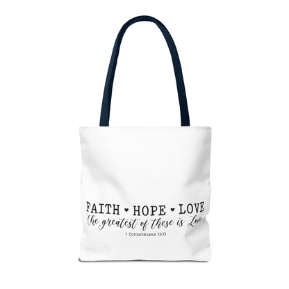Faith Hope Love Tote Bag