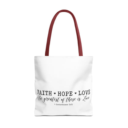 Faith Hope Love Tote Bag