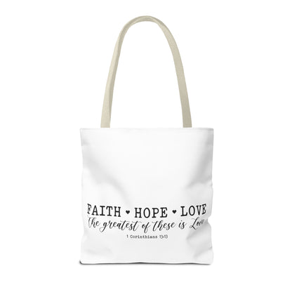 Faith Hope Love Tote Bag
