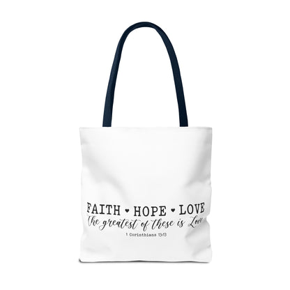 Faith Hope Love Tote Bag