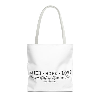 Faith Hope Love Tote Bag