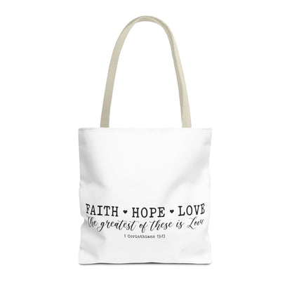 Faith Hope Love Tote Bag