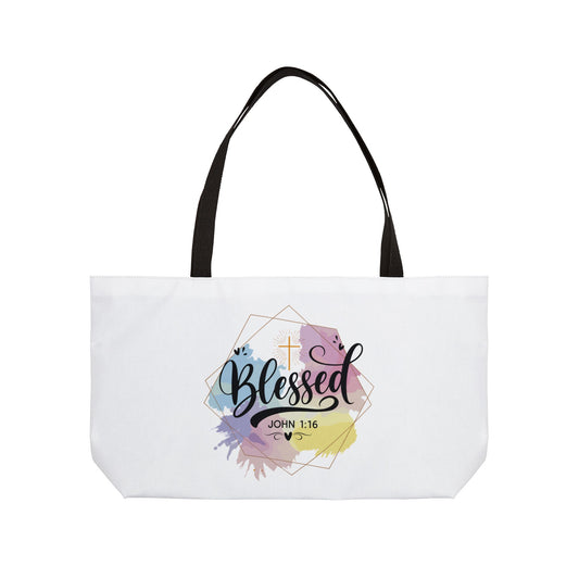 Blessed John 1:16 Weekender Tote Bag