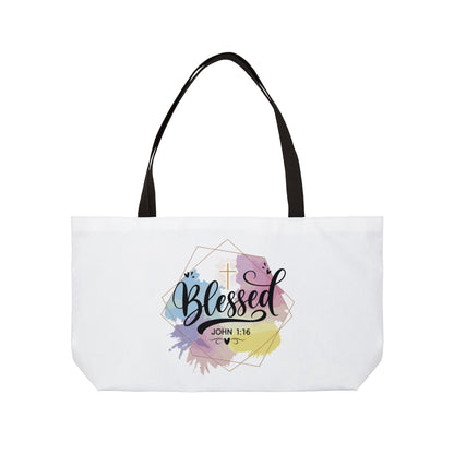 Blessed John 1:16 Weekender Tote Bag