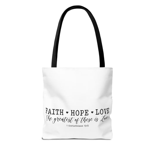 Faith Hope Love Tote Bag