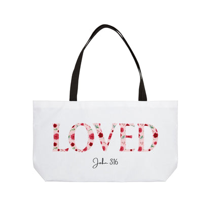 Loved John 3:16 Weekender Tote Bag