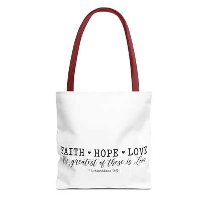 Faith Hope Love Tote Bag
