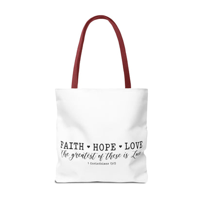 Faith Hope Love Tote Bag