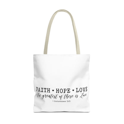 Faith Hope Love Tote Bag