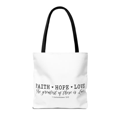 Faith Hope Love Tote Bag