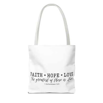 Faith Hope Love Tote Bag