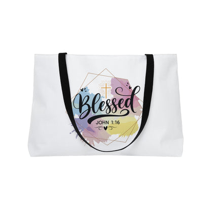 Blessed John 1:16 Weekender Tote Bag
