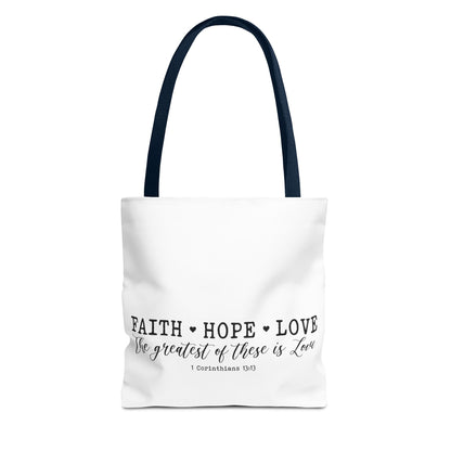 Faith Hope Love Tote Bag
