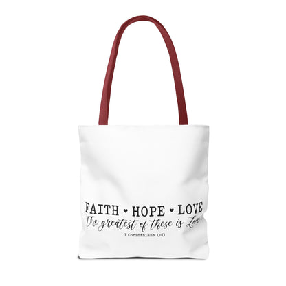 Faith Hope Love Tote Bag