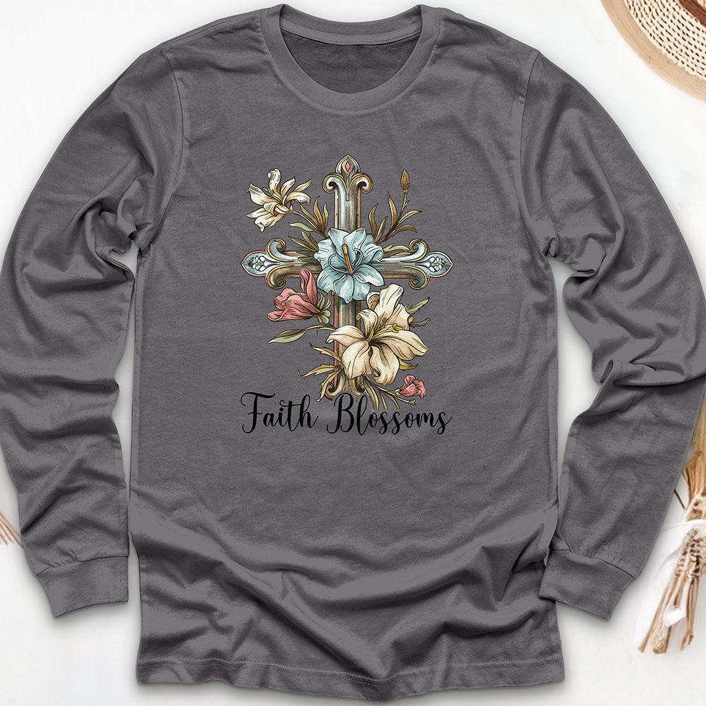 Faith Blossoms Long Sleeve Tee