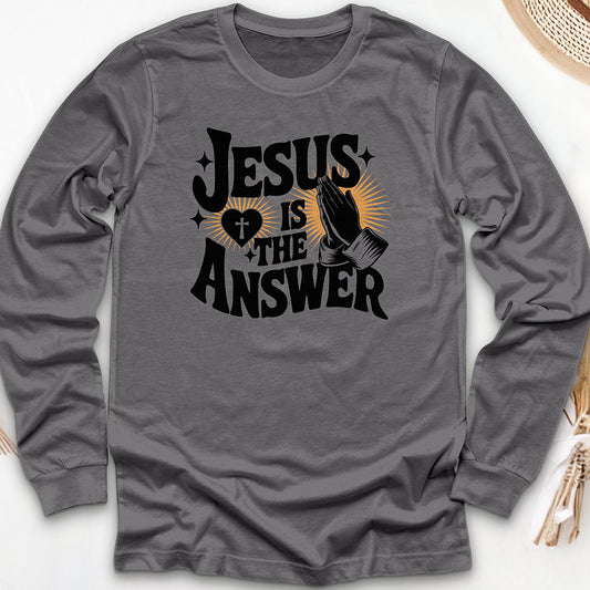 Jesus Is The Answer Long Sleeve Tee