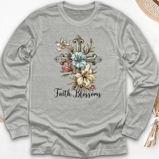 Faith Blossoms Long Sleeve Tee