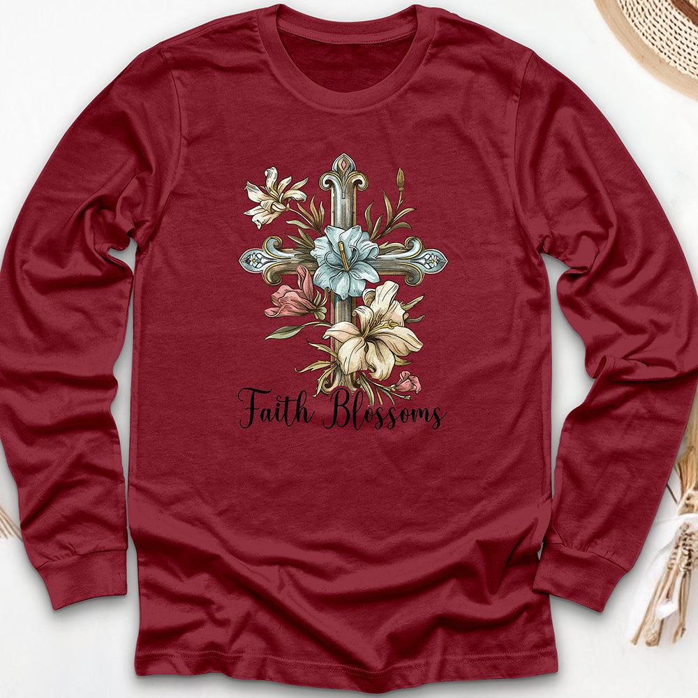 Faith Blossoms Long Sleeve Tee
