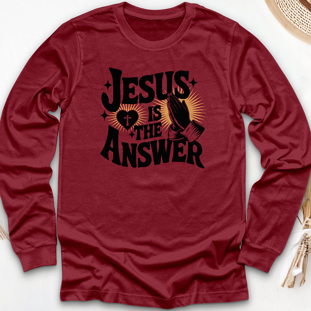 Jesus Is The Answer Long Sleeve Tee