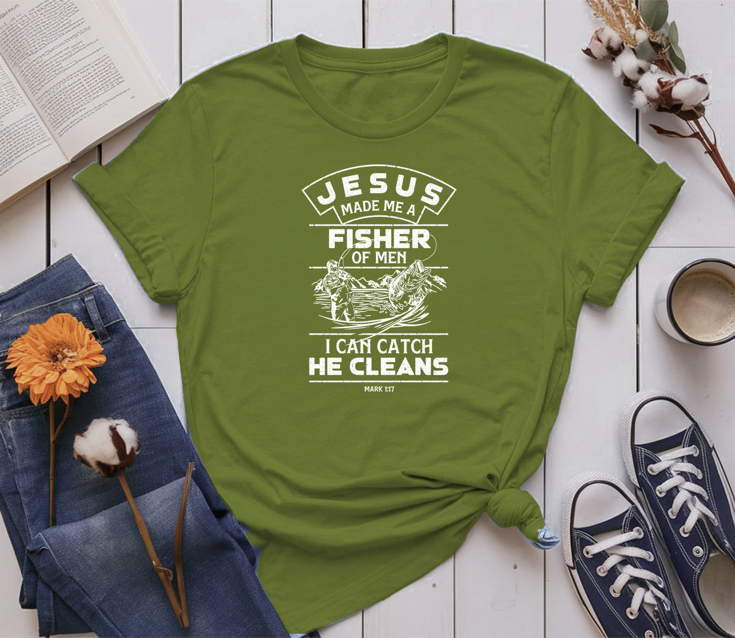 Jesus made me a Fisher of Men, I can catch, he cleans
