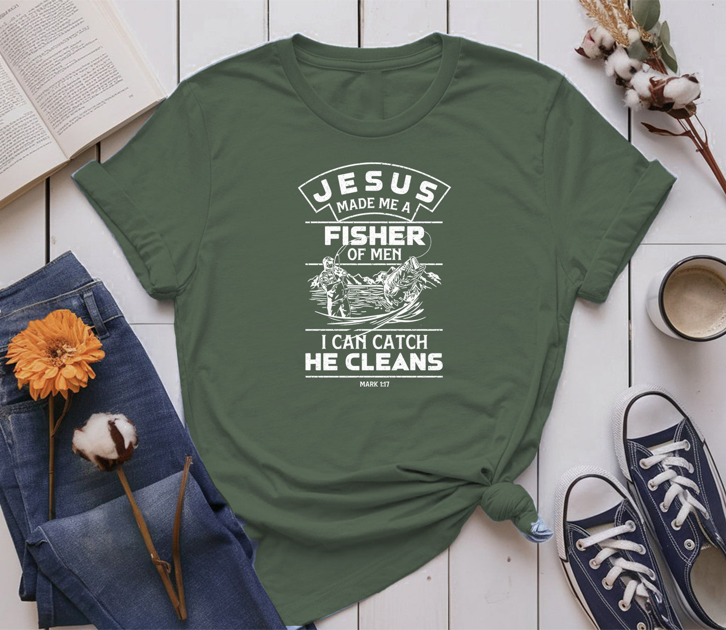 Jesus made me a Fisher of Men, I can catch, he cleans